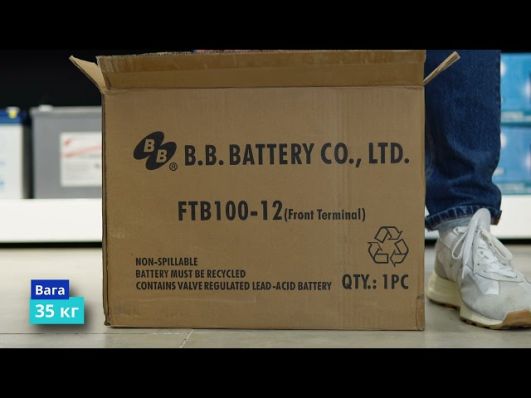 Аккумулятор BB Battery FTB100-12 AGM video 0