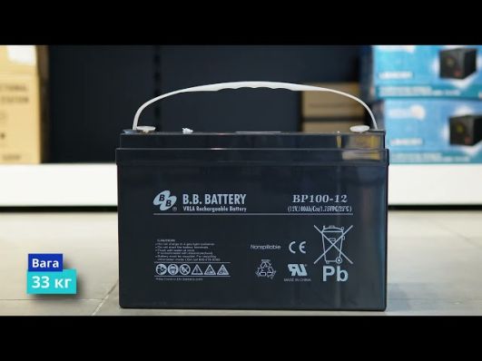 Акумулятор BB Battery BP100-12 AGM video 0