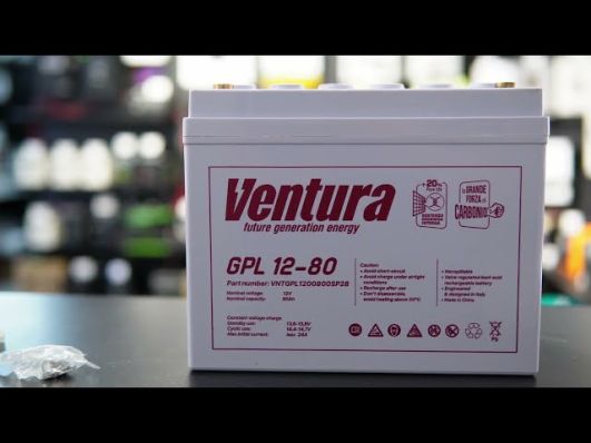 Аккумулятор Ventura GPL 12-80 AGM video 0