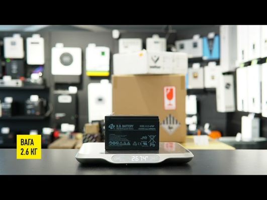 Аккумулятор BB Battery HR1234W AGM video 0