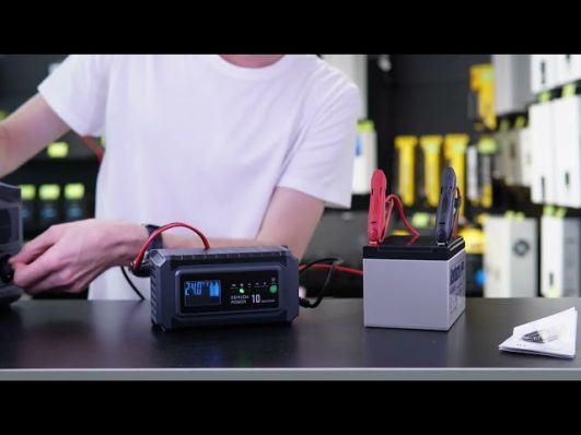 Зарядний пристрій для АКБ Demuda DMD-DC10/AA (12V/24V, 6A/10A) video 0