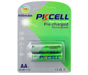 Акумулятор PKCELL 1,2V AA 600 mAh NiMh, 2шт/блістер (09320)