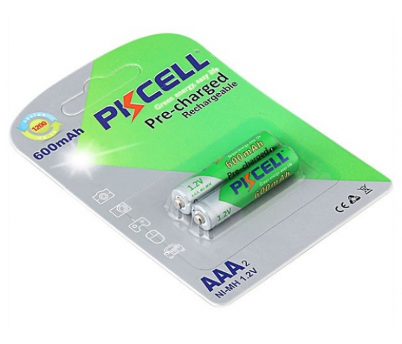 Акумулятор PKCELL 1,2V AAA 600 mAh NiMh, 2шт/блістер (09324)