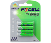 Акумулятор PKCELL 1,2V AAA 600 mAh NiMh, 4шт/блістер (09325)