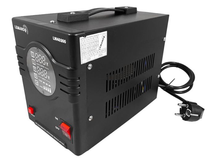 Стабилизатор напряжения Lemanso LM40300 1000VA 800Вт 170-270В Black