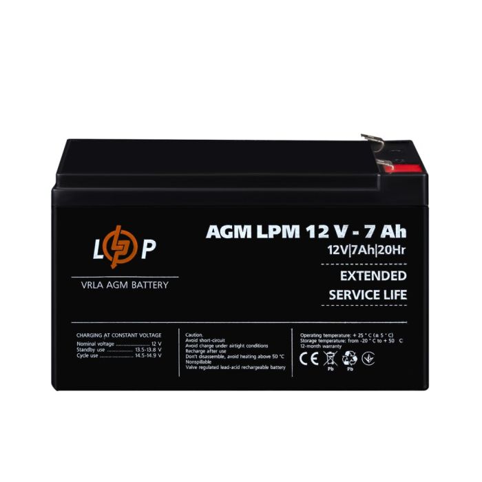 Акумулятор LogicPower LPM 12V - 7 Ah AGM (3862)