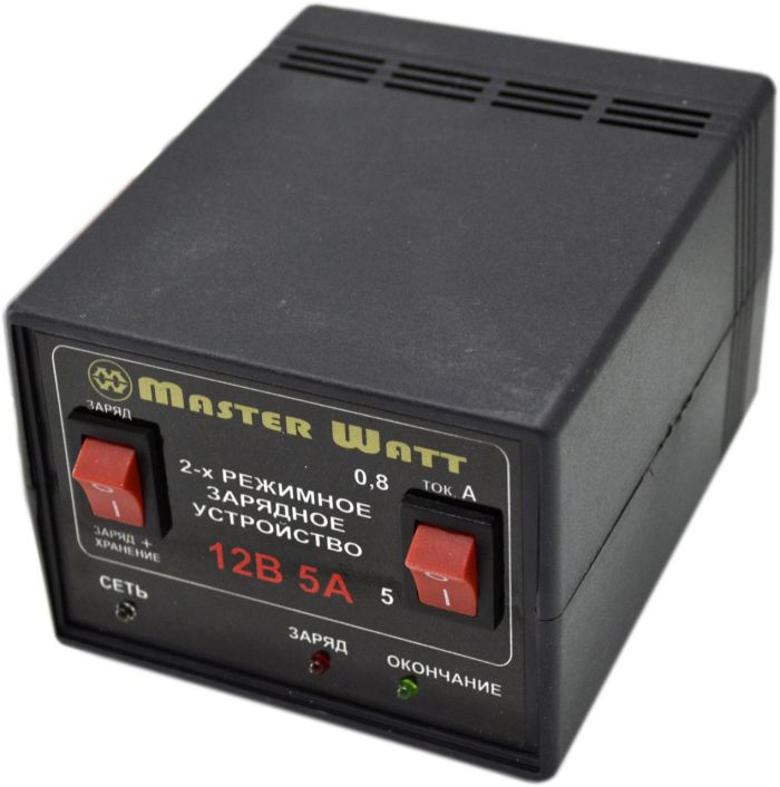 Автоматическое зарядное устройство MasterWatt 0.8–5А 12В