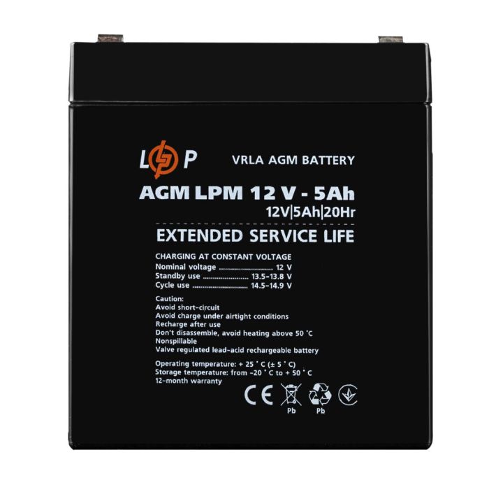 Аккумулятор LogicPower LPM 12V - 5 Ah AGM (3861)