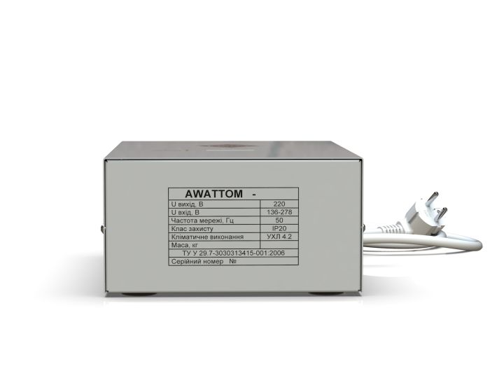 Стабілізатор напруги Awattom СНОПТ 1,2 кВт (Ш)