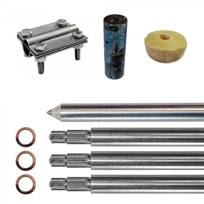 Комплект заземлення з нержавіючої сталі NORX QUANT 6M (4х1,5 м)