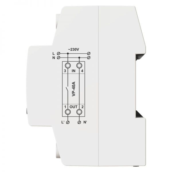 Реле напруги DigiTOP VP-40А M2W (2 модулі, термозахист)