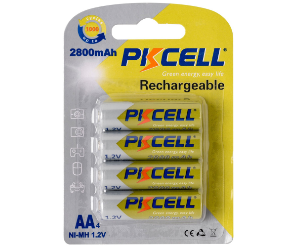 Аккумулятор PKCELL 1,2V AA 2800 mAh NiMH, 4 шт/блистер (16686)