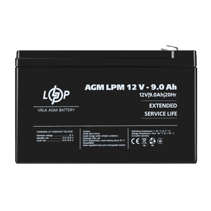 Акумулятор LogicPower LPM 12V - 9 Ah AGM (3866)