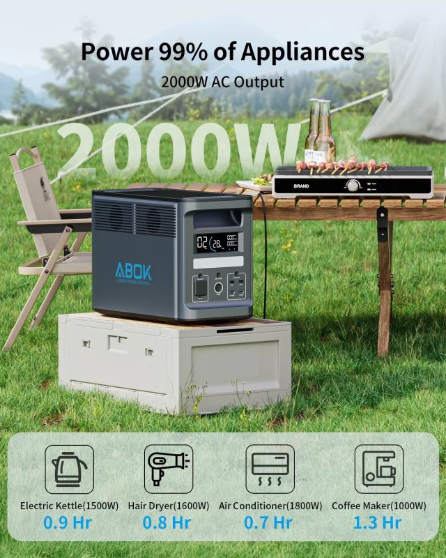 Портативная електростанция ABOK-2000 2000 Вт (1536Wh)