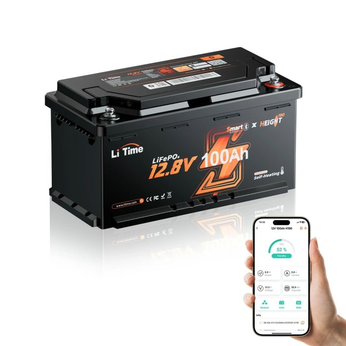 Акумулятор LiTime 12-100 H190 SMART Bluetooth LiFePO4