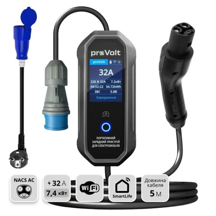Зарядний пристрій для електромобілів Tesla proVolt AC32A WiFi (24664)