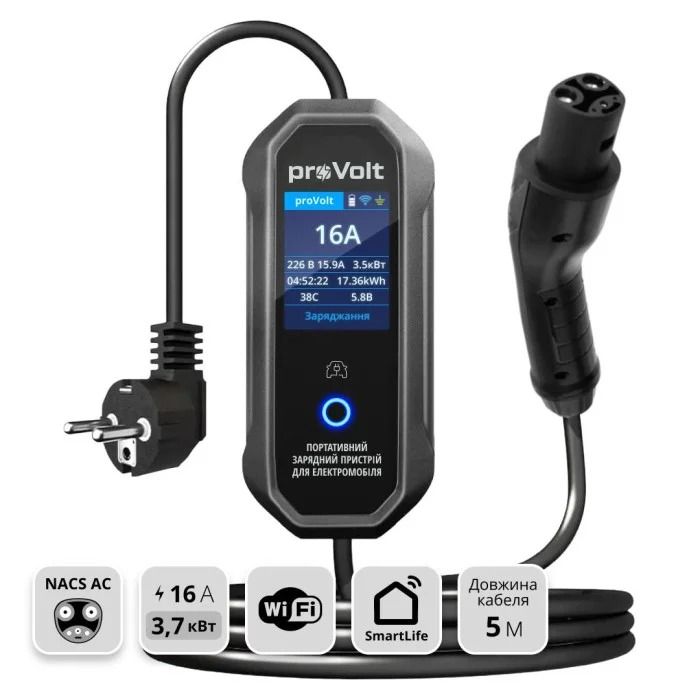 Зарядний пристрій для електромобілів Tesla proVolt AC16A WiFi (24663)