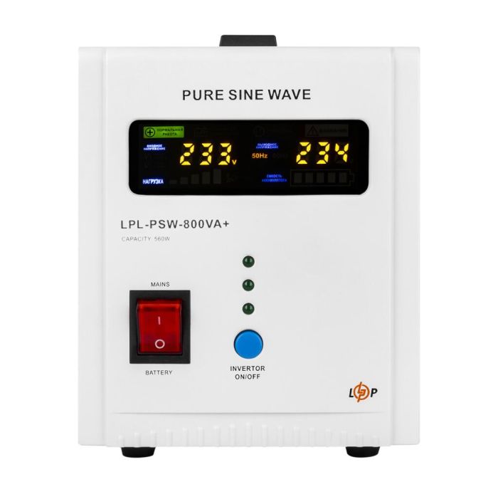 ИБП LogicPower LPL-PSW-800VA+ (560Вт) 5A/20A, 12В (37714)