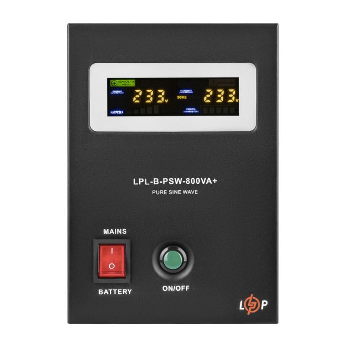 ИБП LogicPower LPL-B-PSW-800VA+ (560Вт) 5A/20A, 12В (37710)
