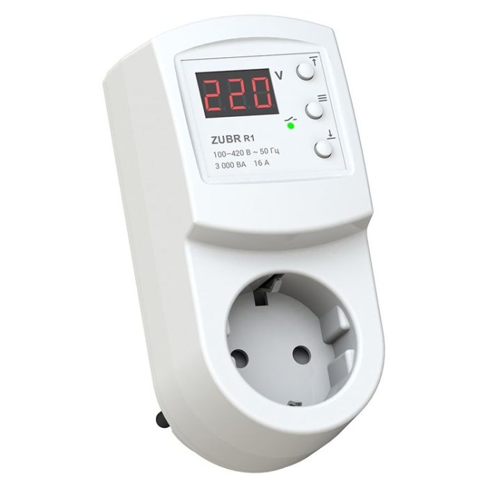 Реле напряжения однофазное ZUBR R116y (для розетки)