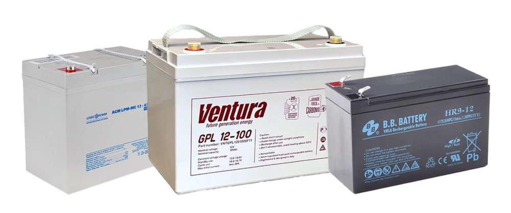 AGM акумулятори від брендів LogicPower, Ventura та B.B. Battery