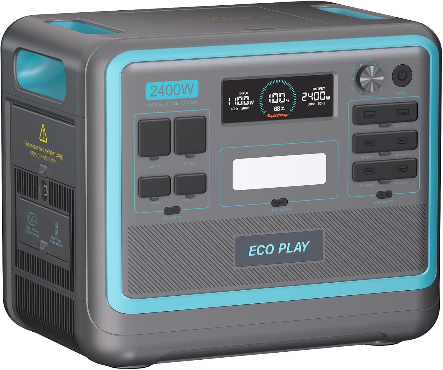 Зарядна станція EcoPlay SYD2400 2400 Вт для квартири та будинку